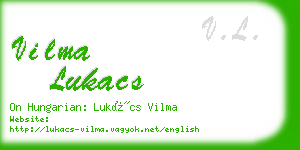 vilma lukacs business card